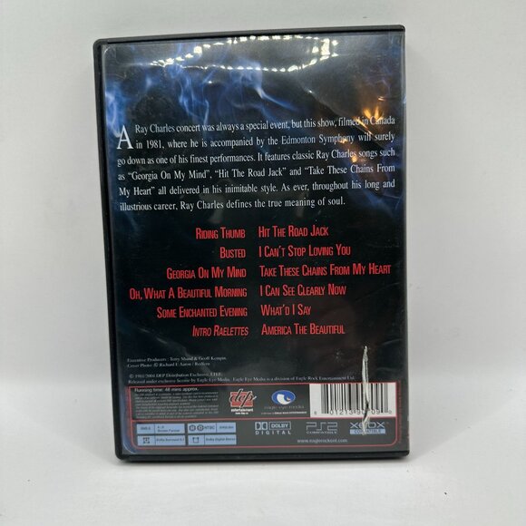 Ray Charles Live In Concert With The Edmonton Symphony DVD Eagle Rock Dolby 1981 - Picture 3 of 4